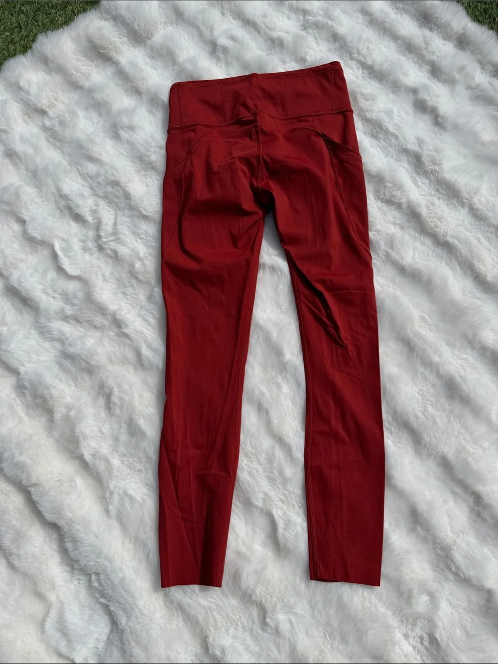 Lululemon fast and free tights leggings burnt orange rust color size 6 - Picture 8 of 11